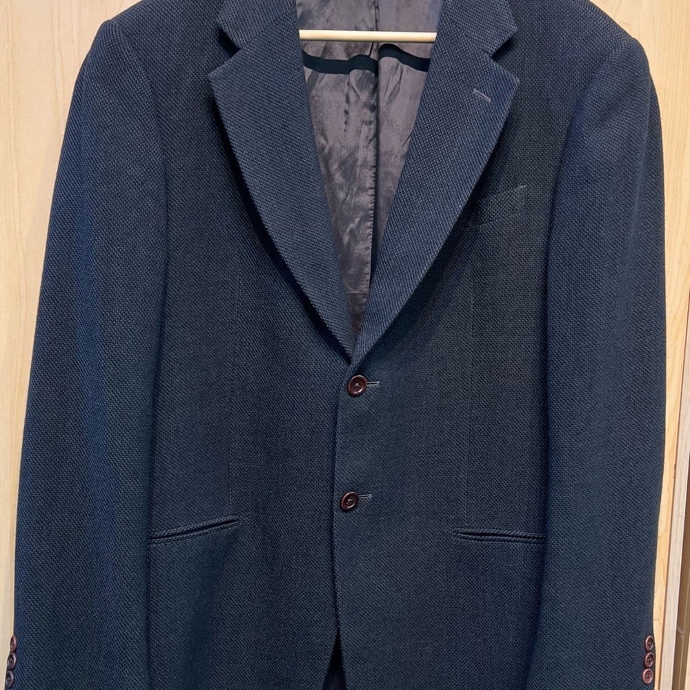 Armani Collezioni Dark Grey/ charcoal Textured Blazer